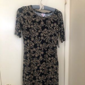 Lularoe SZ S Julia Dark Blue and cream Brand New with 🏷 tags